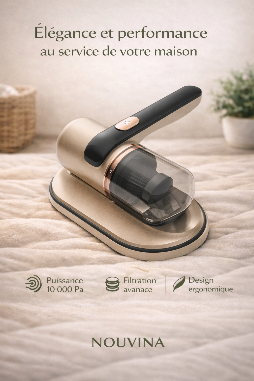 Aspirateur Anti - Acariens Sans Fil UV-C